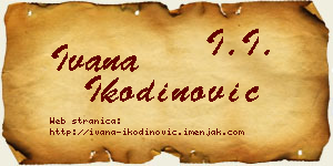 Ivana Ikodinović vizit kartica